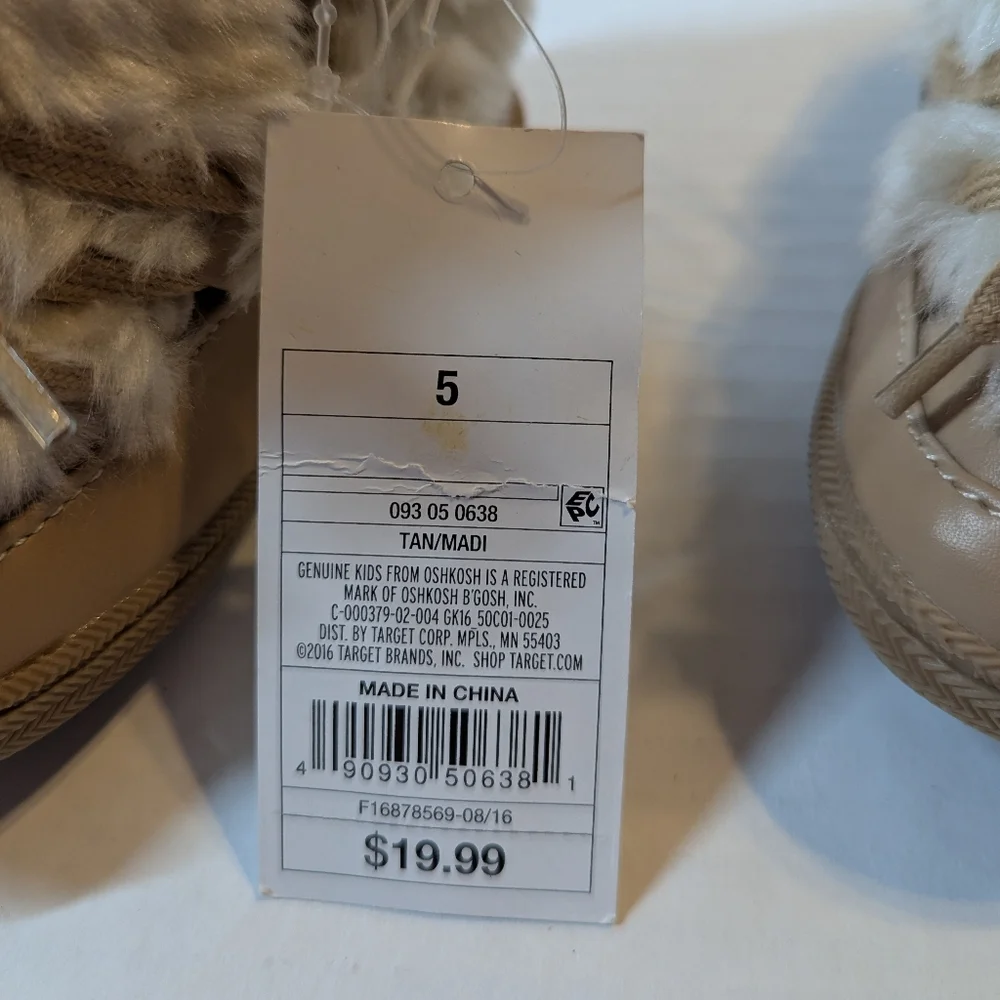 Genuine Kids By Oshkosh Toddler Boots Size 5 BNWT - Picture 7 of 11